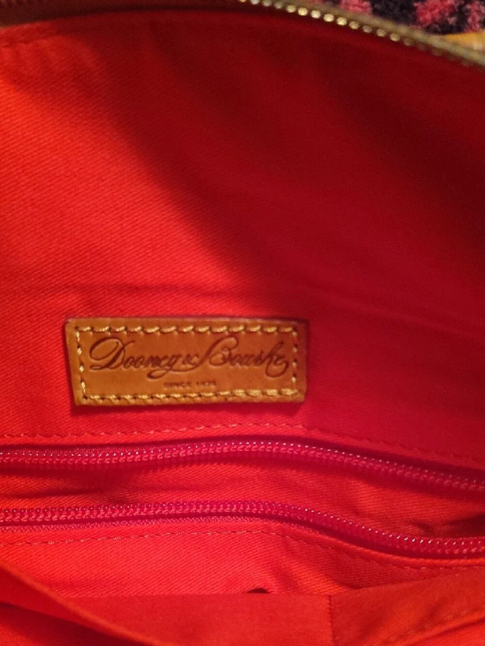 Dooney & Bourke Brown and Tan Leather-Trim Satchel